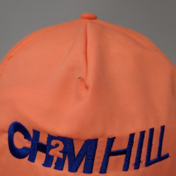 CH2M Hill Snapback 5 Panel Cap Orange One Size Adjustable Rope Speedway - Picture 3 of 10